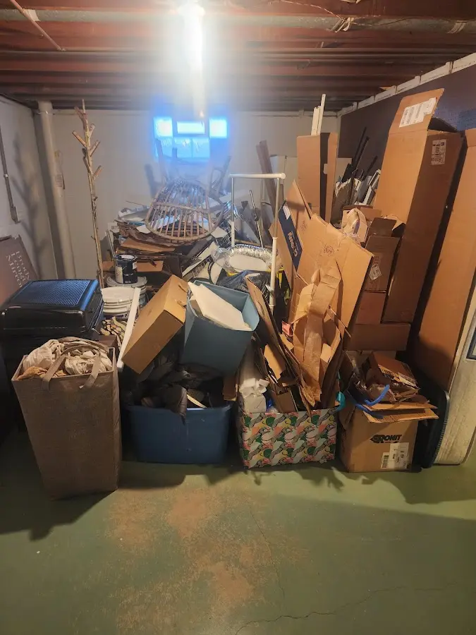 Roll-off dumpster container at job site for Yard Waste Dumpster Rental in Englewood Cliffs